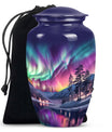 AURORA Northern Lights memorial urn for adult ashes