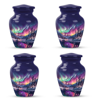 AURORA Northern Lights memorial urn for adult ashes