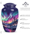 AURORA Northern Lights memorial urn for adult ashes