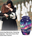 AURORA Northern Lights memorial urn for adult ashes