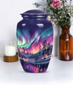 AURORA Northern Lights memorial urn for adult ashes