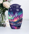AURORA Northern Lights memorial urn for adult ashes
