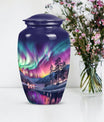 AURORA Northern Lights memorial urn for adult ashes