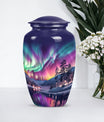 AURORA Northern Lights memorial urn for adult ashes