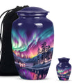 AURORA Northern Lights memorial urn for adult ashes