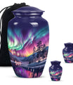 AURORA Northern Lights memorial urn for adult ashes