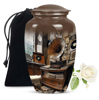  Gramophone Urn, burial ash urn for adults