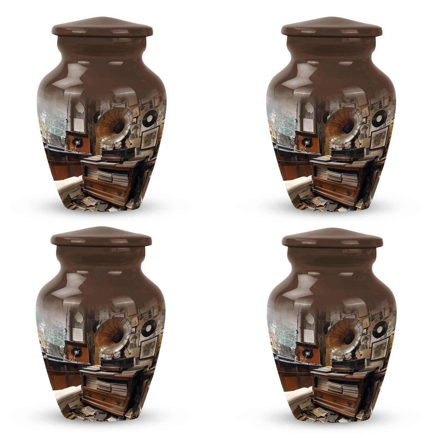  Gramophone Urn, burial ash urn for adults