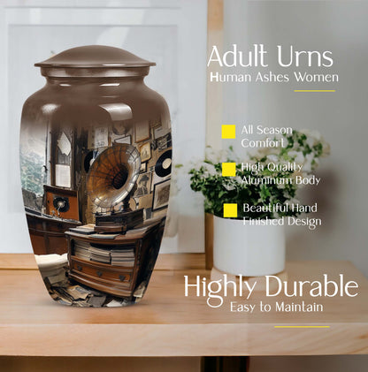  Gramophone Urn, burial ash urn for adults