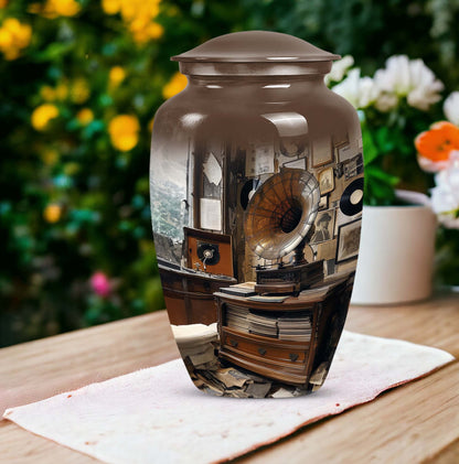  Gramophone Urn, burial ash urn for adults
