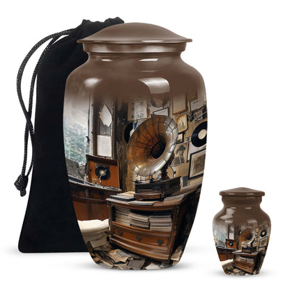  Gramophone Urn, burial ash urn for adults