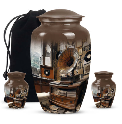  Gramophone Urn, burial ash urn for adults