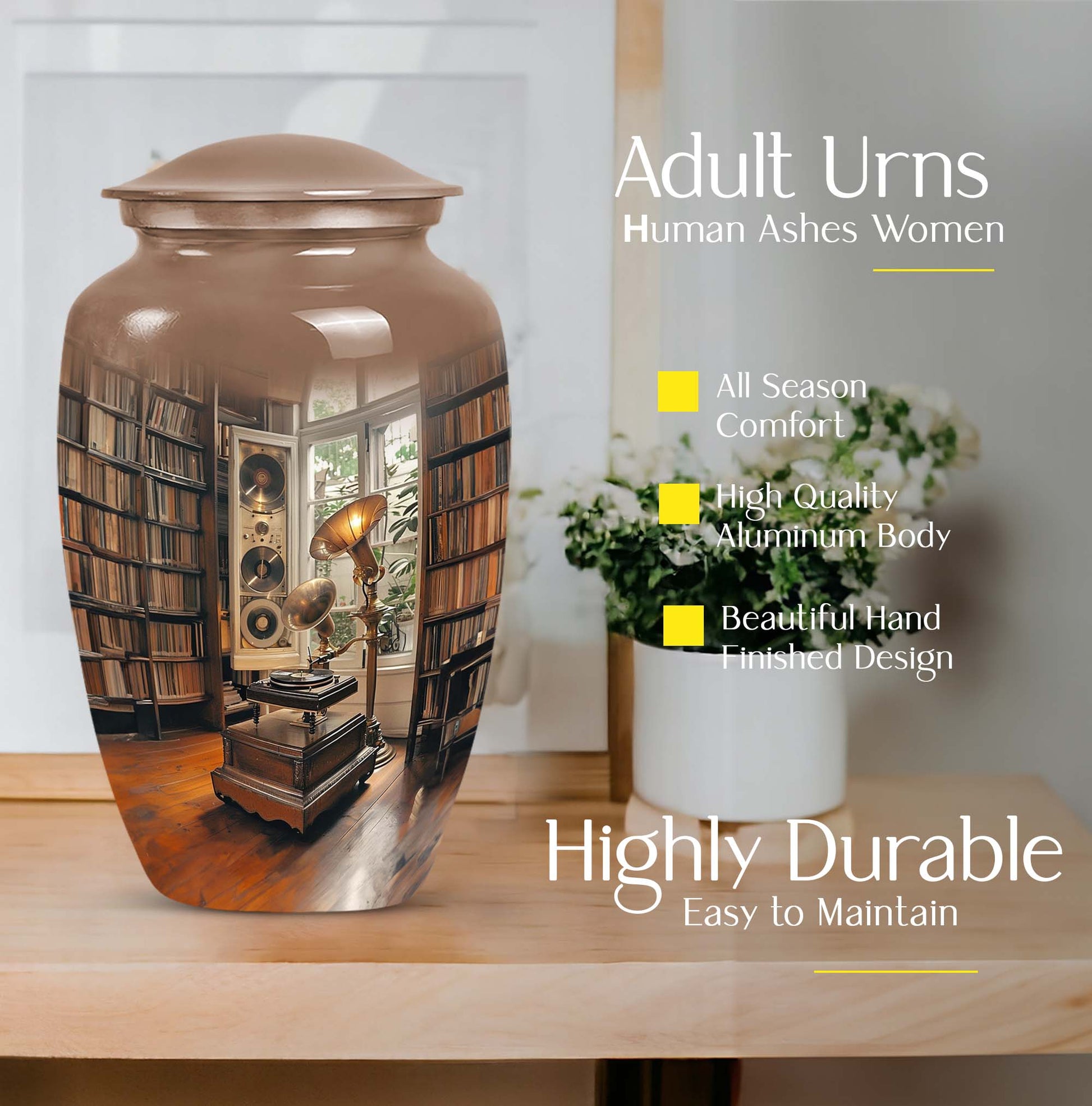  Gramophone Urn for adult cremation ashes