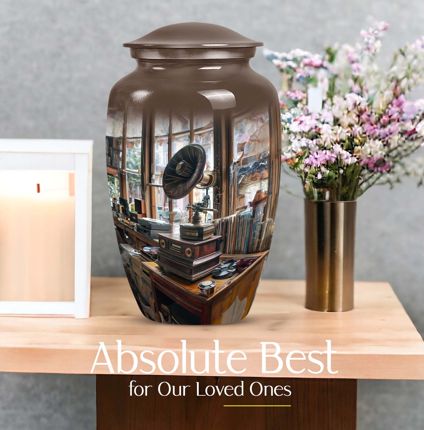 Gramophone Urn for cremation