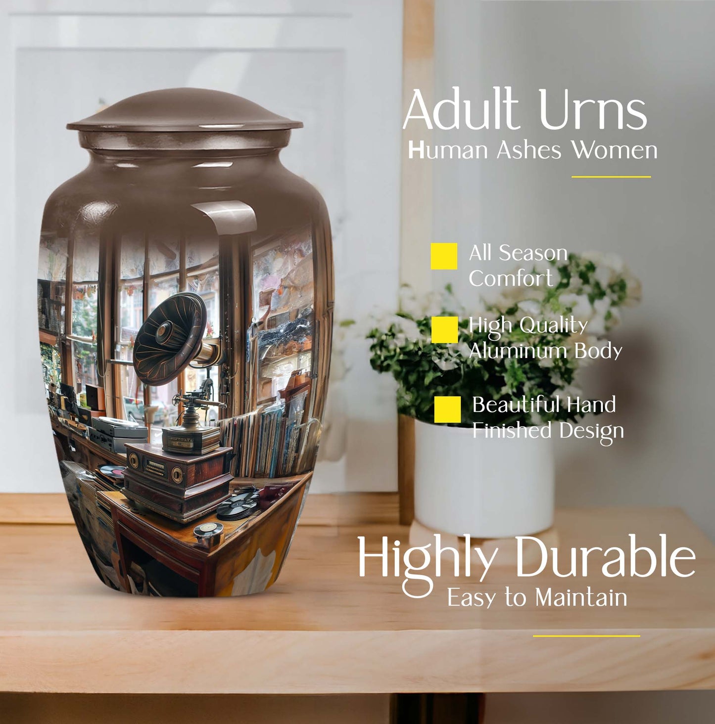 Gramophone Urn for cremation