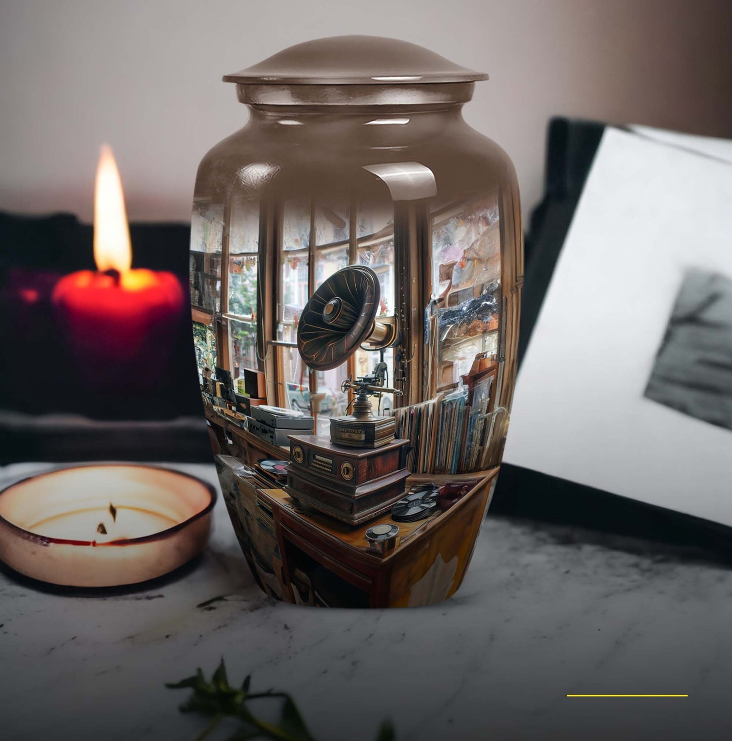 Gramophone Urn for cremation