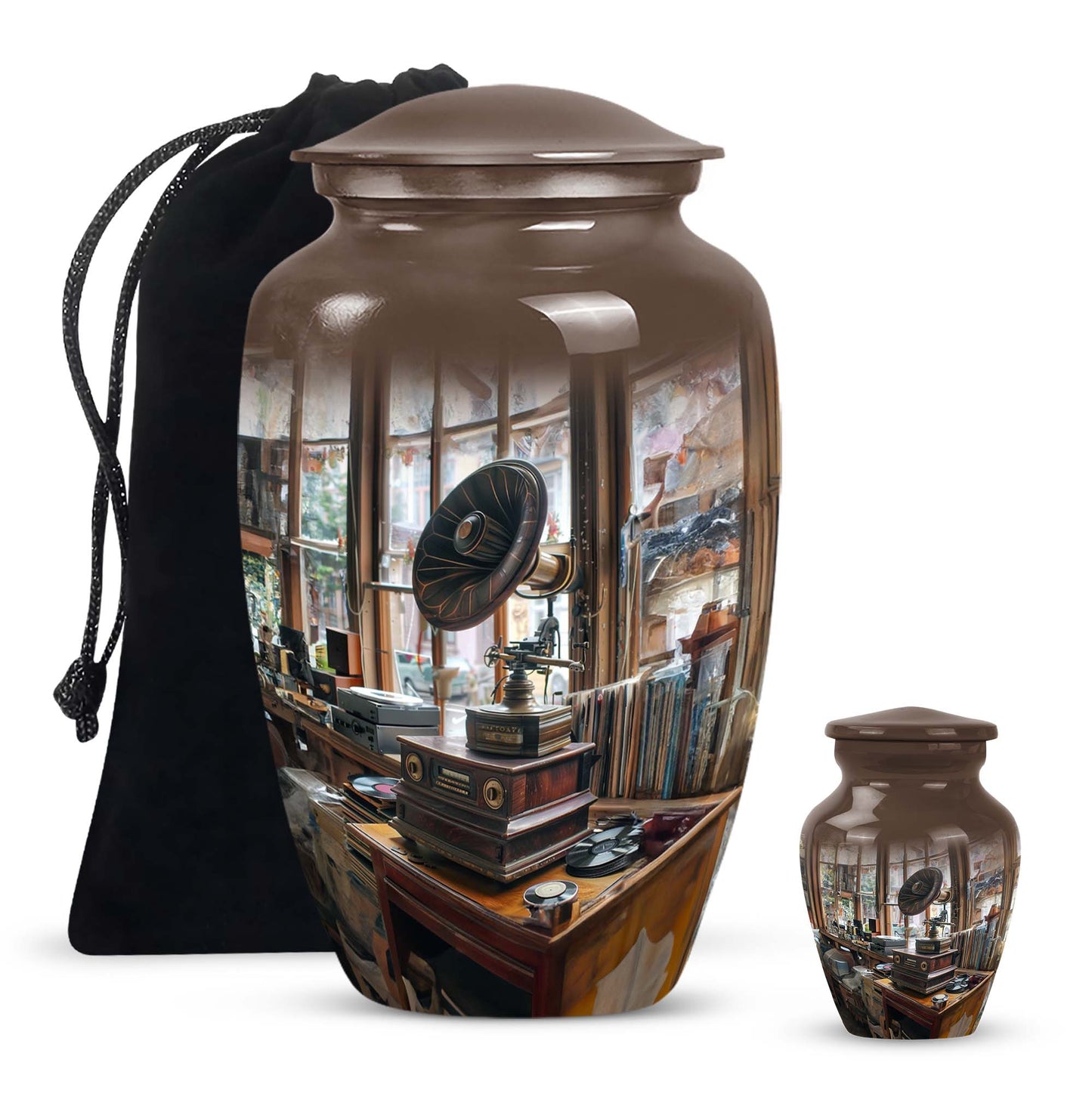 Gramophone Urn for cremation