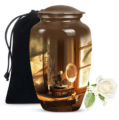 Gramophone Urn, burial urn for human ashes