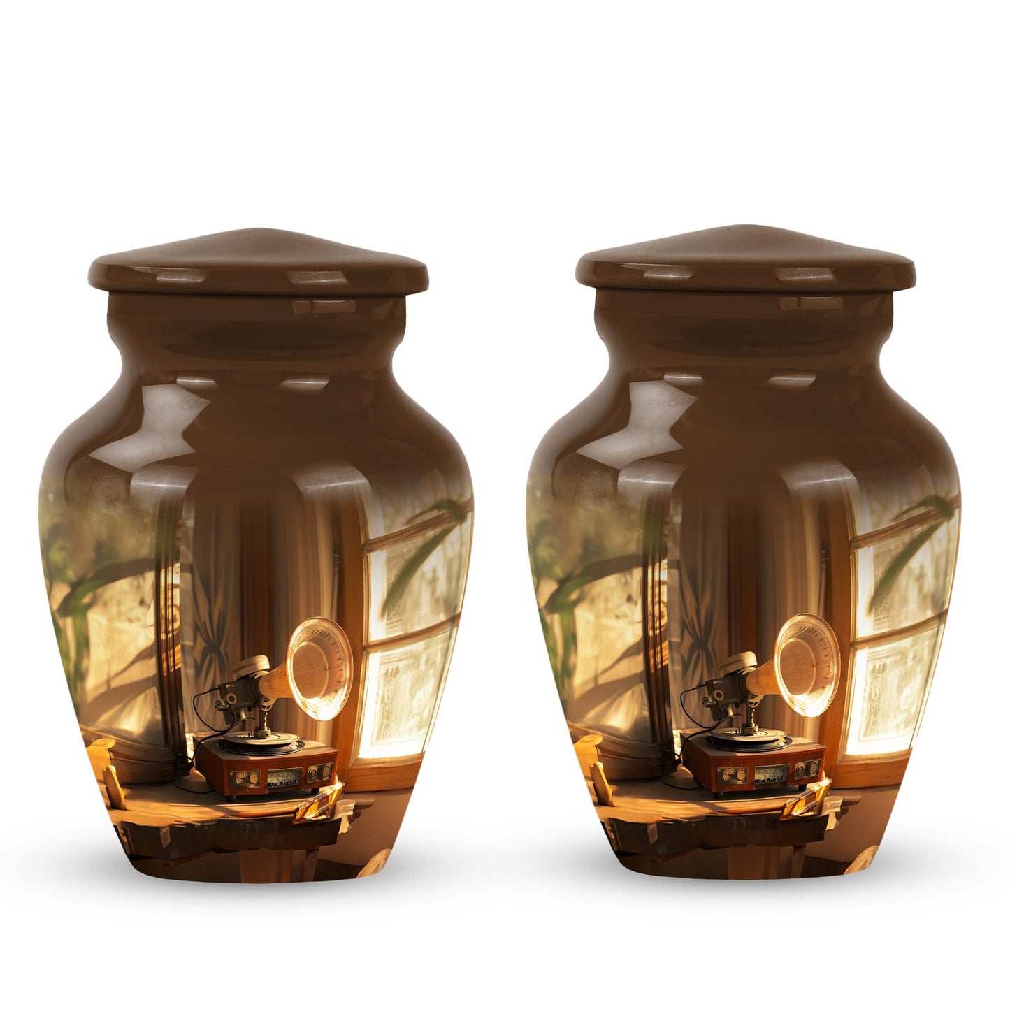 Gramophone Urn, burial urn for human ashes