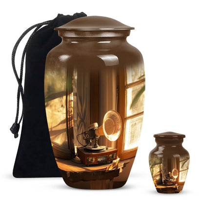 Gramophone Urn, burial urn for human ashes