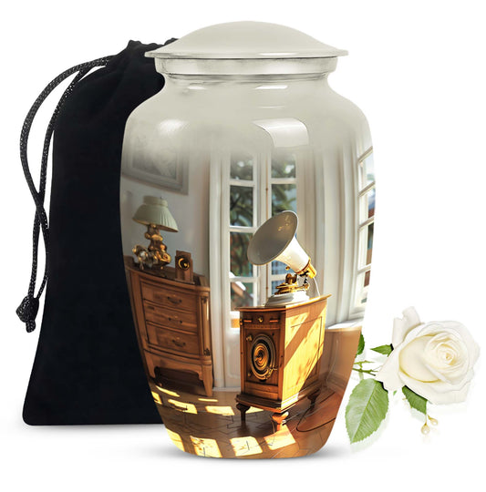 Gramophone themed, Keepsake urn For Ashes