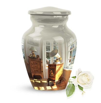 Gramophone themed, Keepsake urn For Ashes