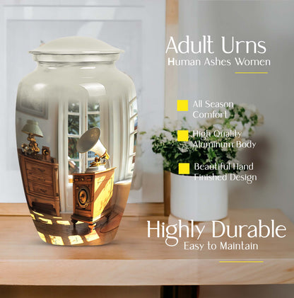 Gramophone themed, Keepsake urn For Ashes