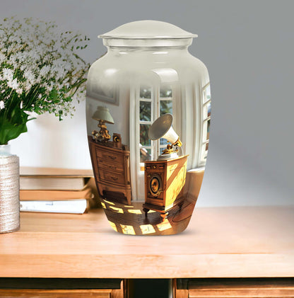 Gramophone themed, Keepsake urn For Ashes