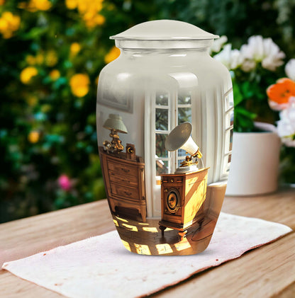 Gramophone themed, Keepsake urn For Ashes
