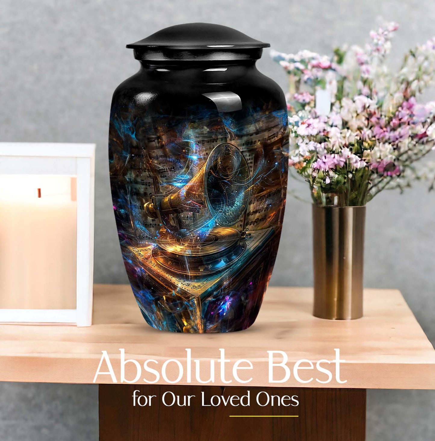 Gramophone Urn made of for cremation ashes