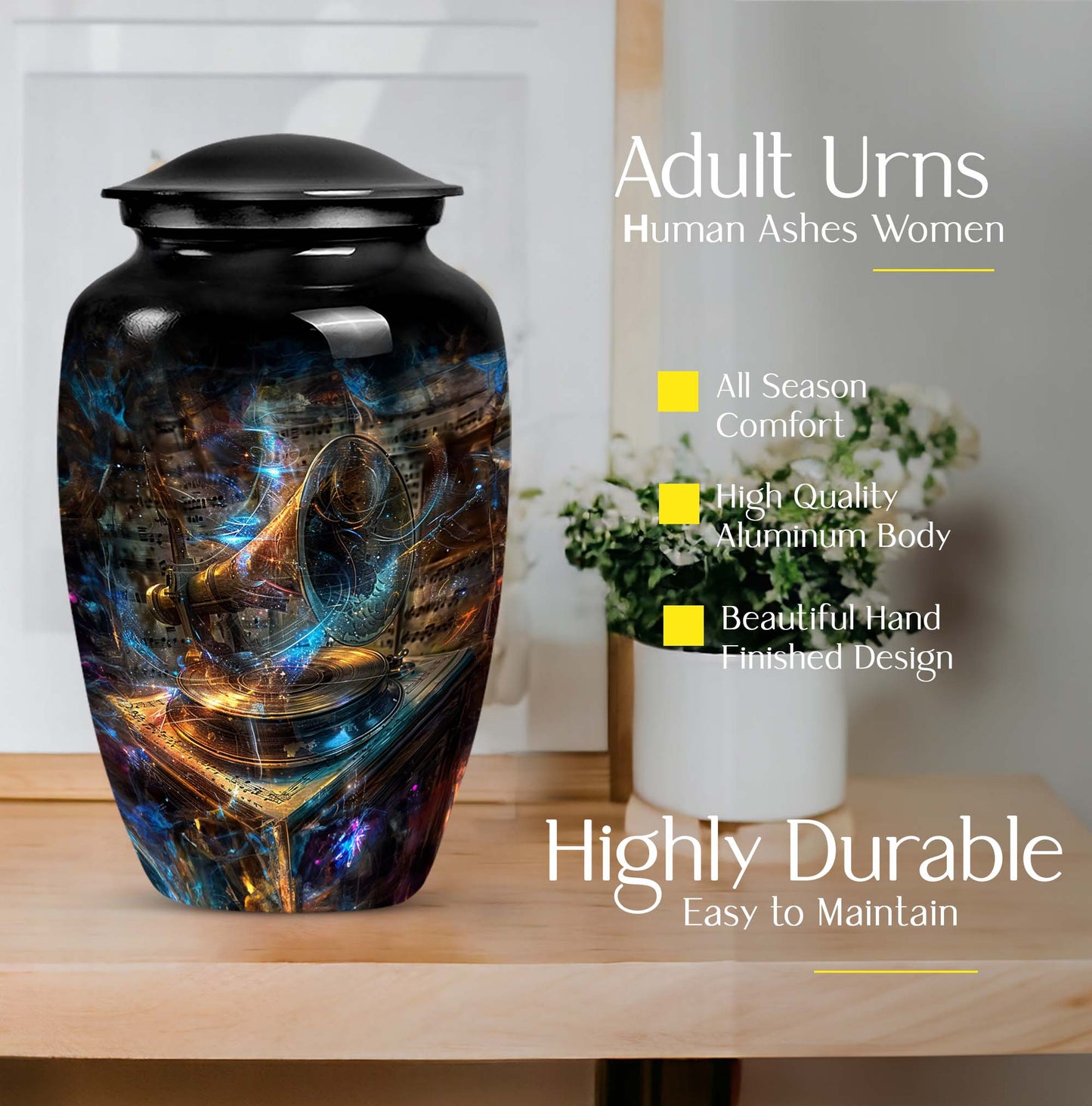  Gramophone Urn made of for cremation ashes