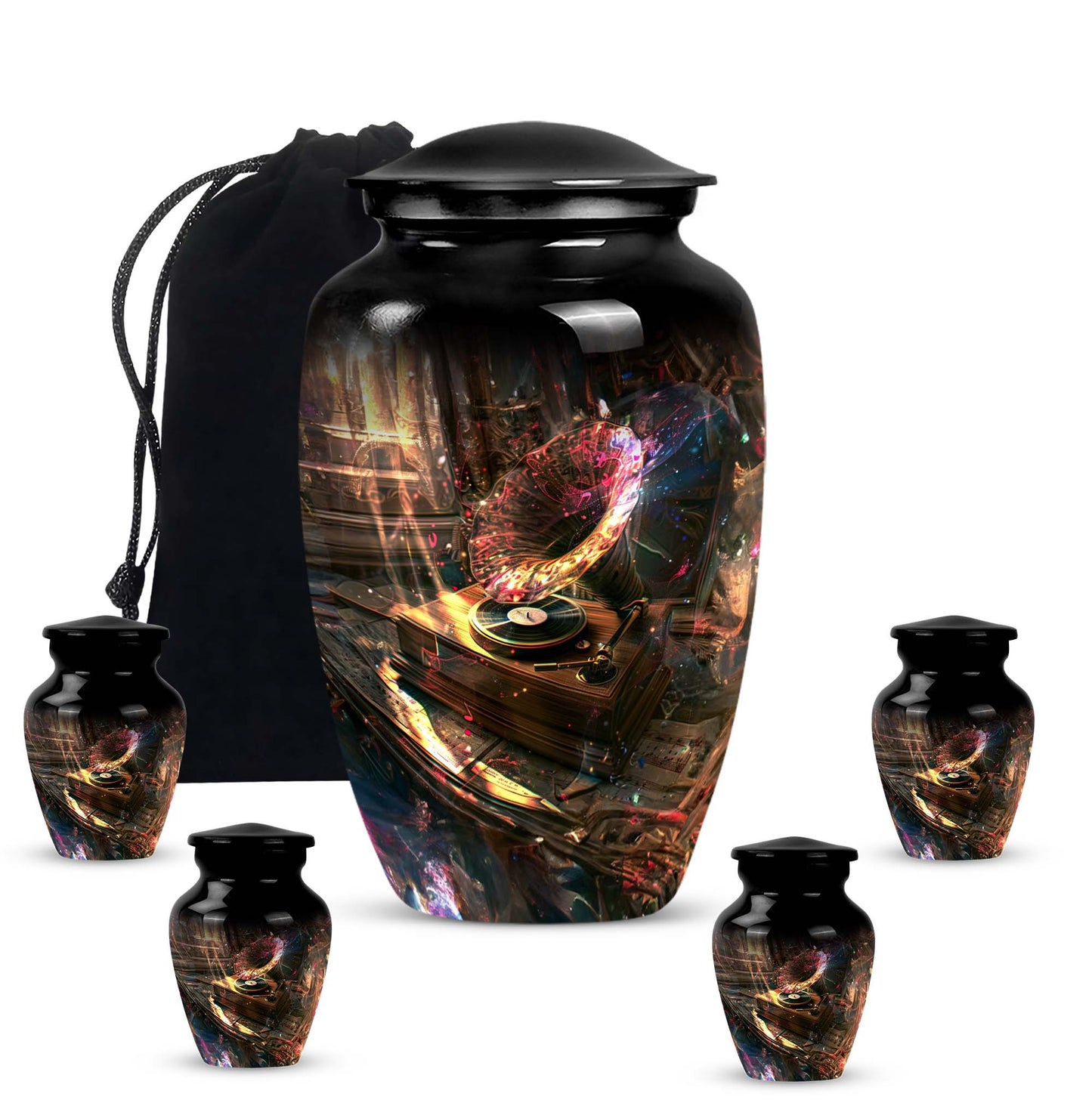 Gramophone Design Burial Urn for Human Ashes