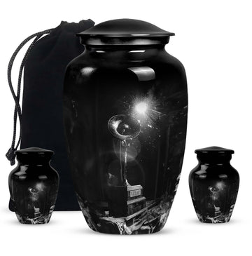 10 inch large Urn with 2 Keepsake 3 Inch Urns