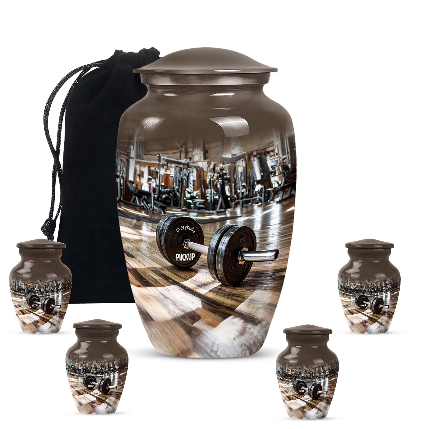 Classic Dumbles Urn made of Aluminium for human ashes.