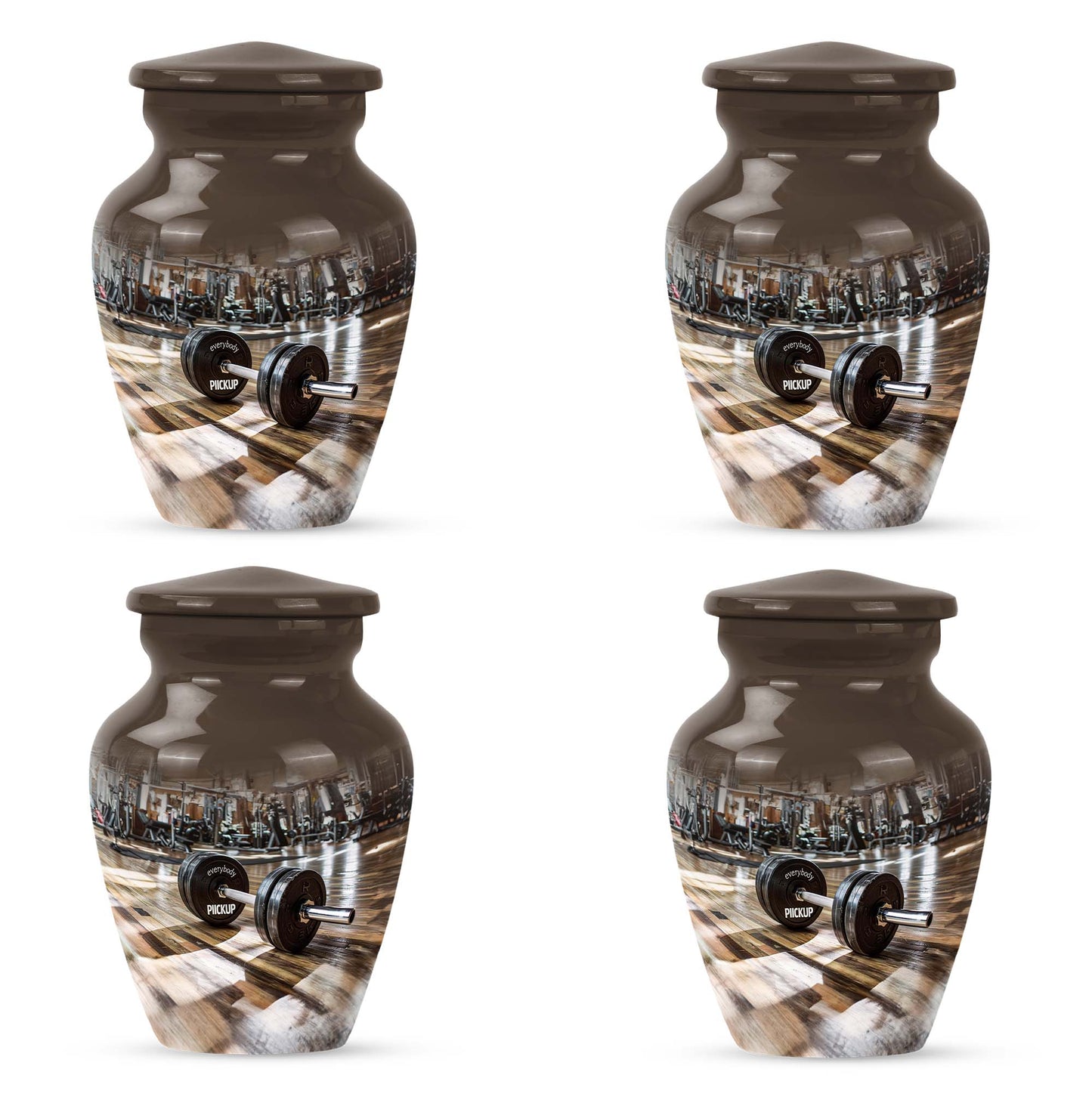 Classic Dumbles Urn made of Aluminium for human ashes.