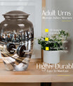 Classic Dumbles Urn made of Aluminium for human ashes.