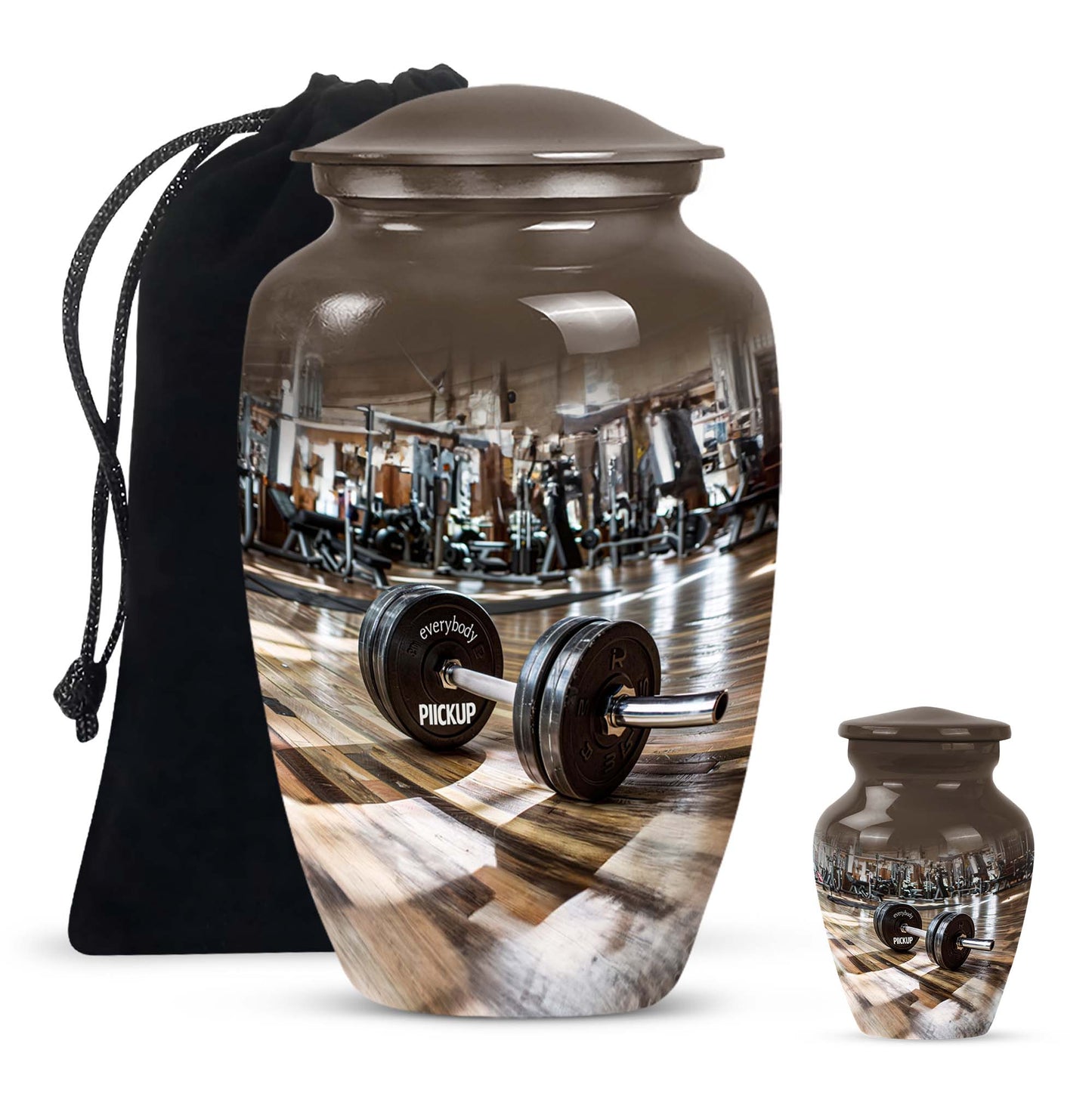 Classic Dumbles Urn made of Aluminium for human ashes.