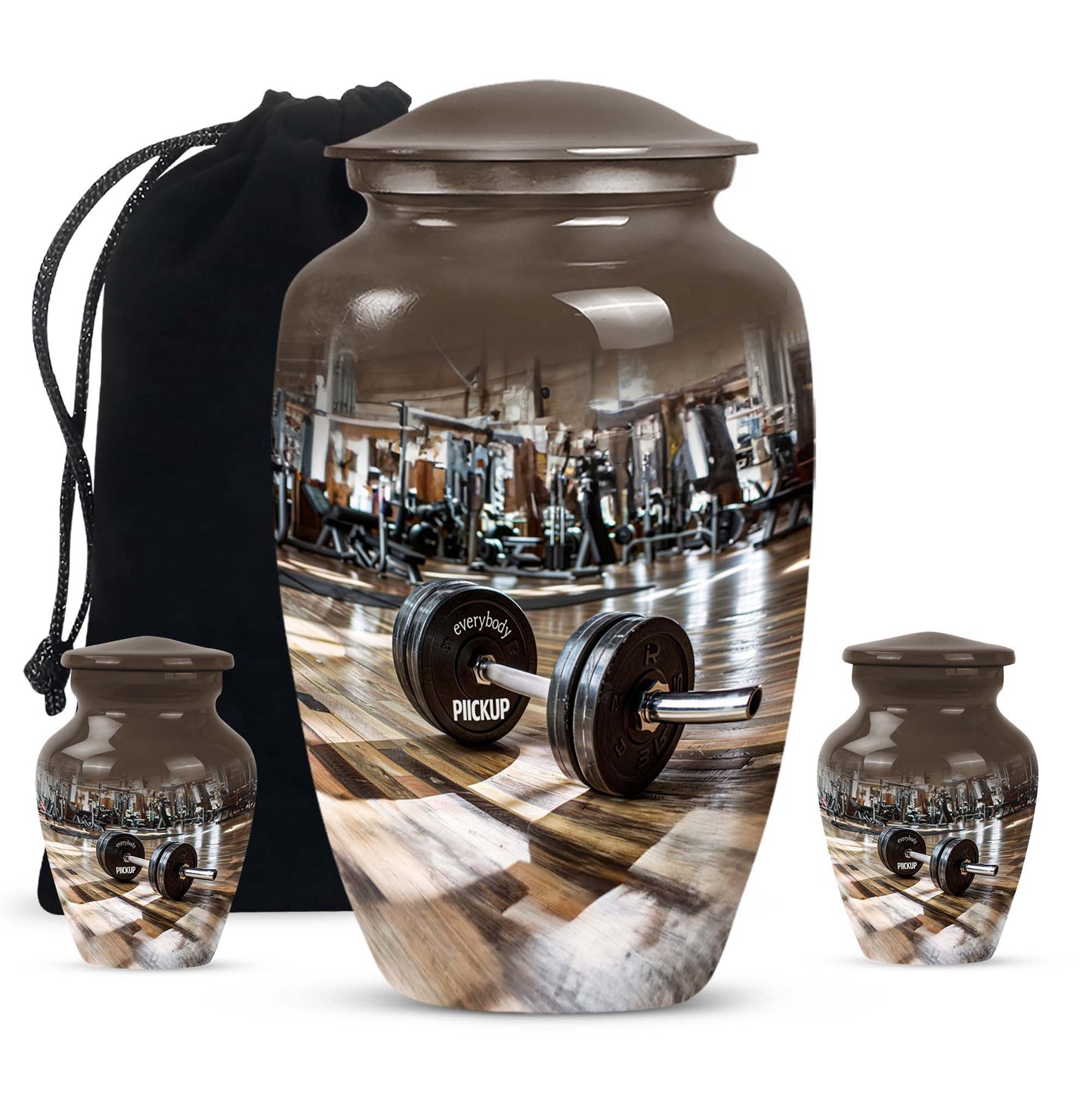 Classic Dumbles Urn made of Aluminium for human ashes.