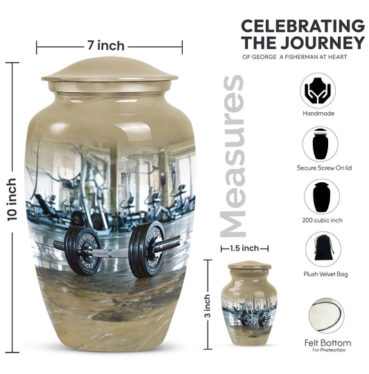 10-inch classic Dumbles urn for adult ashes, 