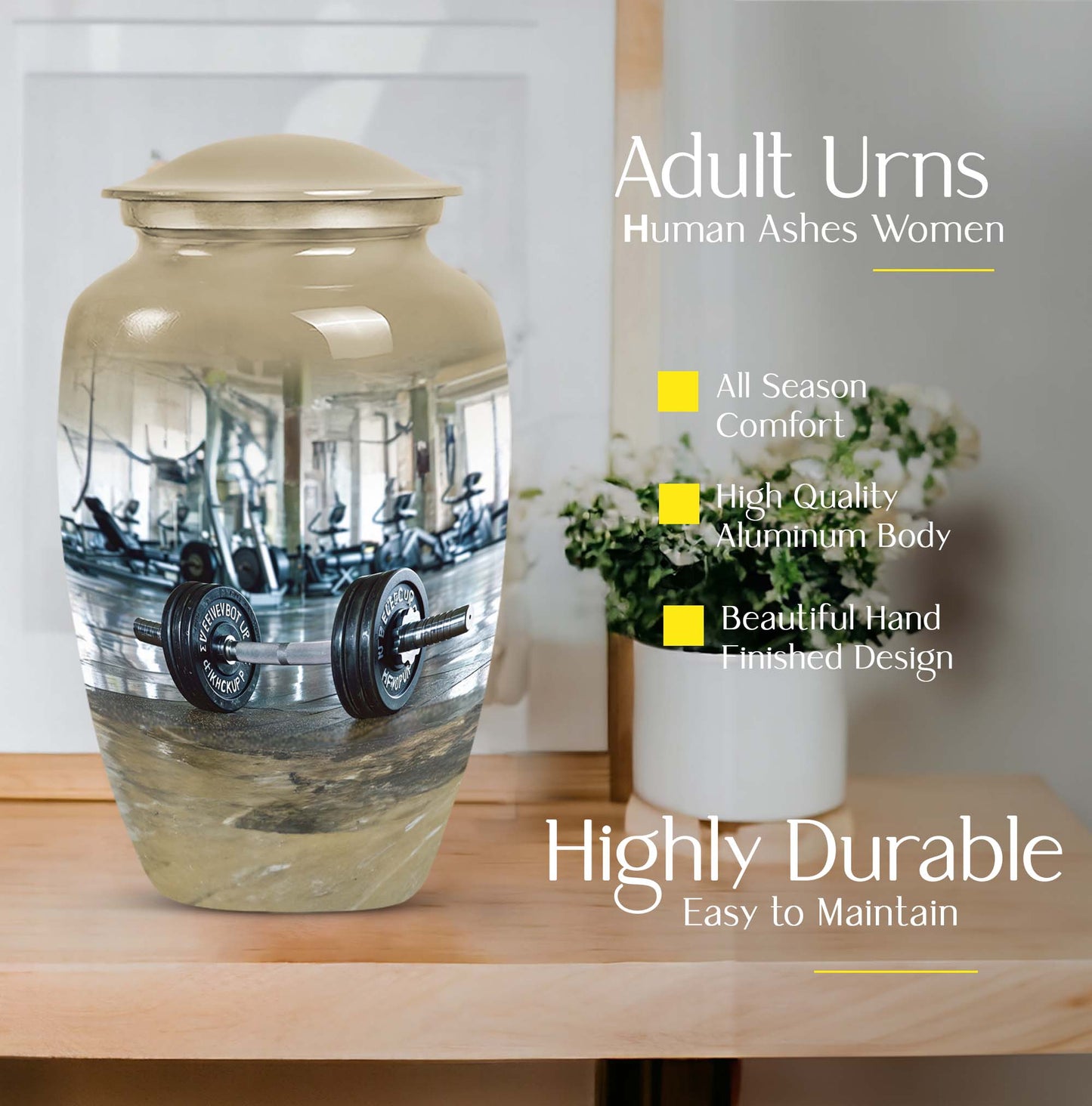 10-inch classic Dumbles urn for adult ashes, 