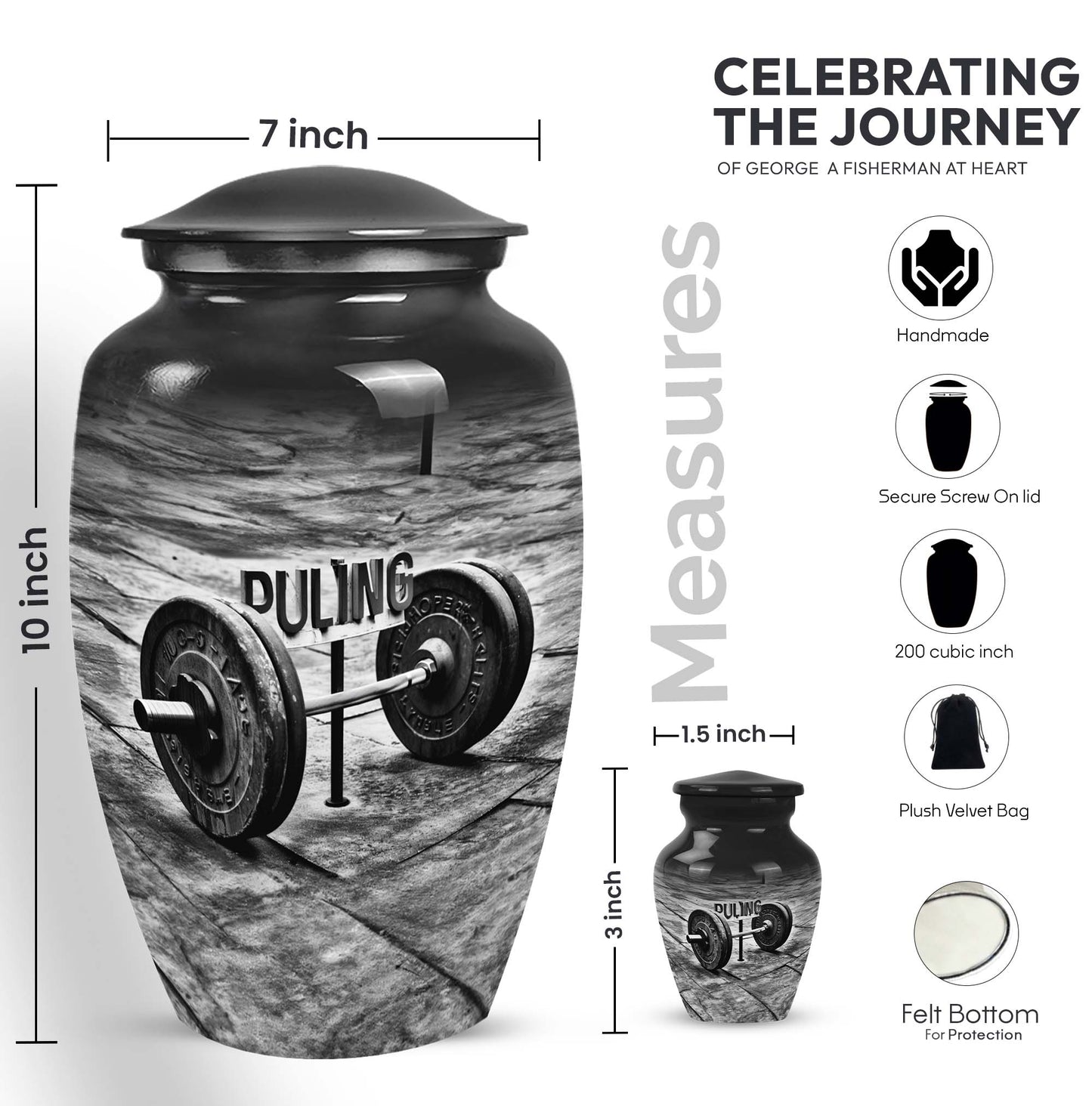 Classic urn Dumbles Memorial Funeral Urn for human ashes