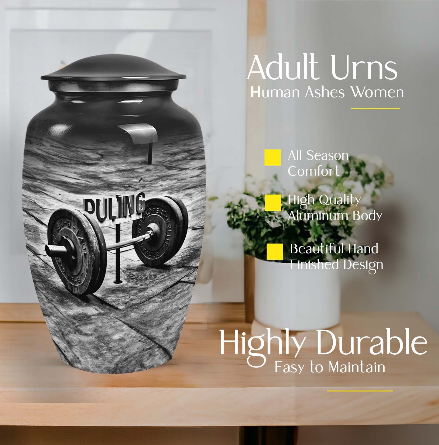 Classic urn Dumbles Memorial Funeral Urn for human ashes