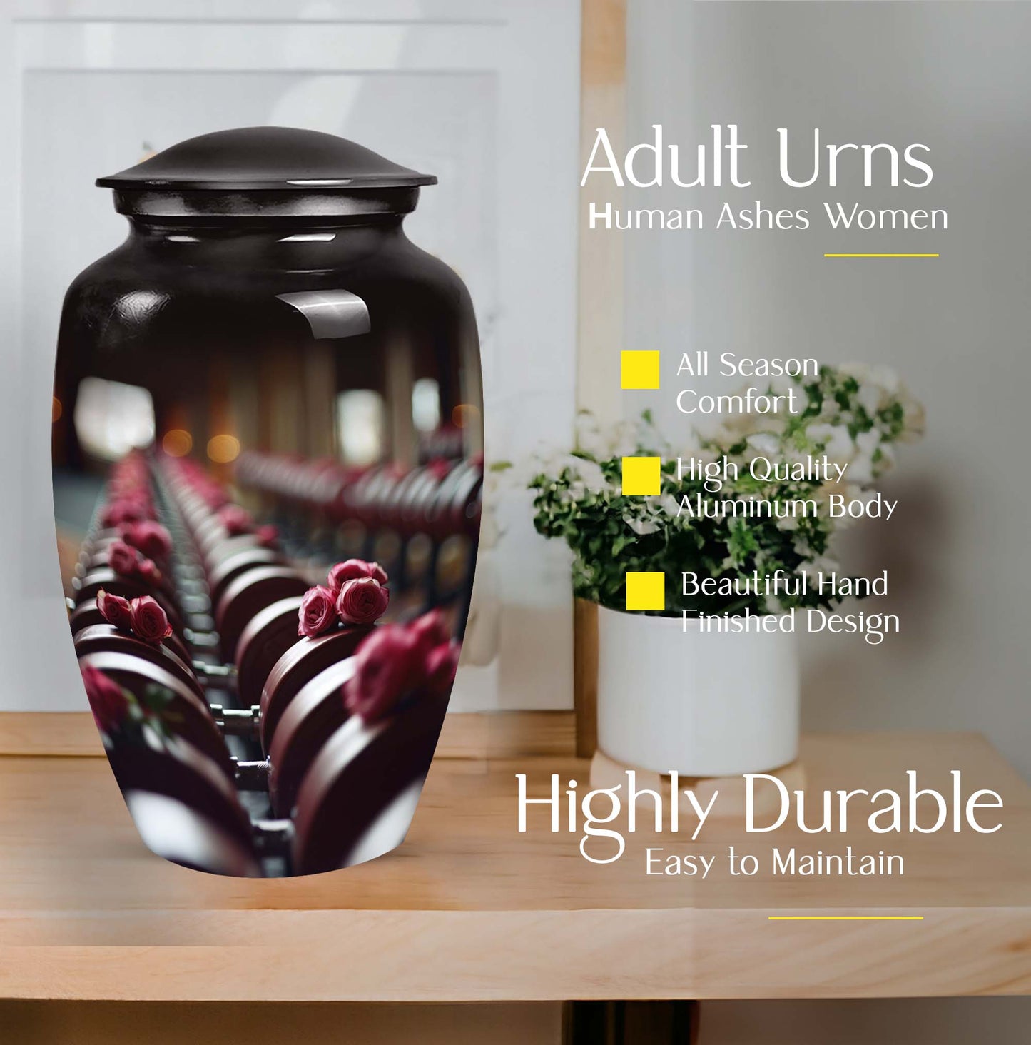 Dumbles urn suitable for adult ashes