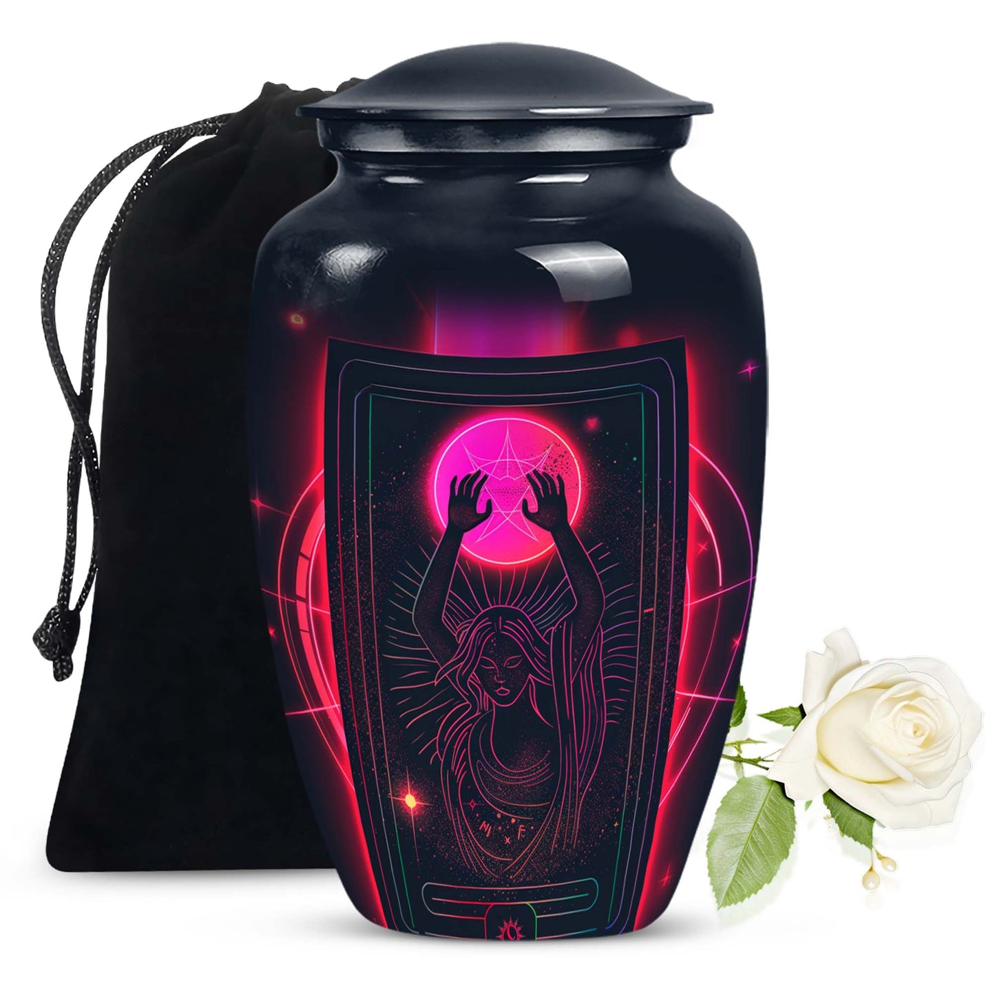 Classic 10-inch Tarot Urn made of aluminium for adult 