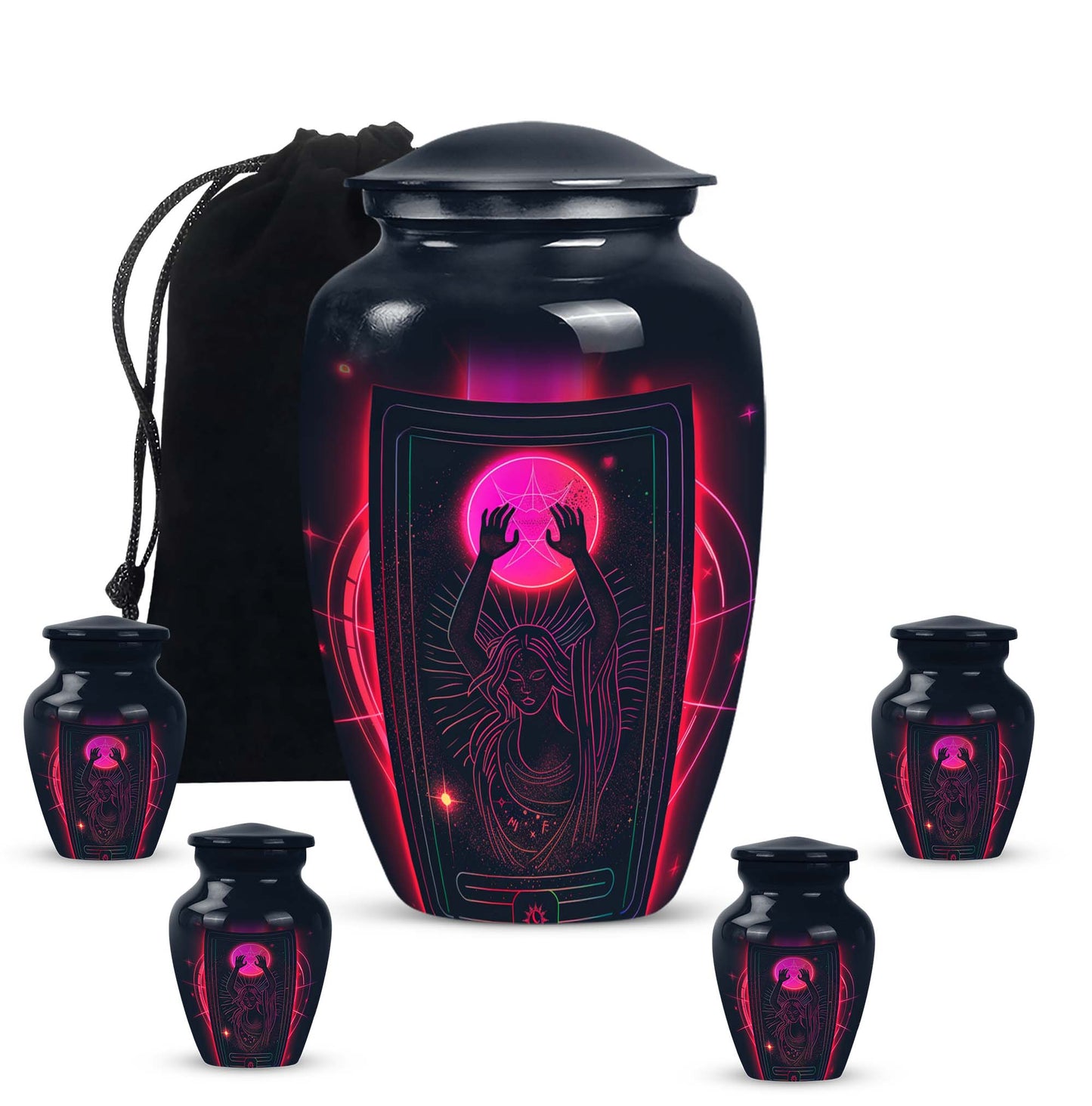Classic 10-inch Tarot Urn made of aluminium for adult 