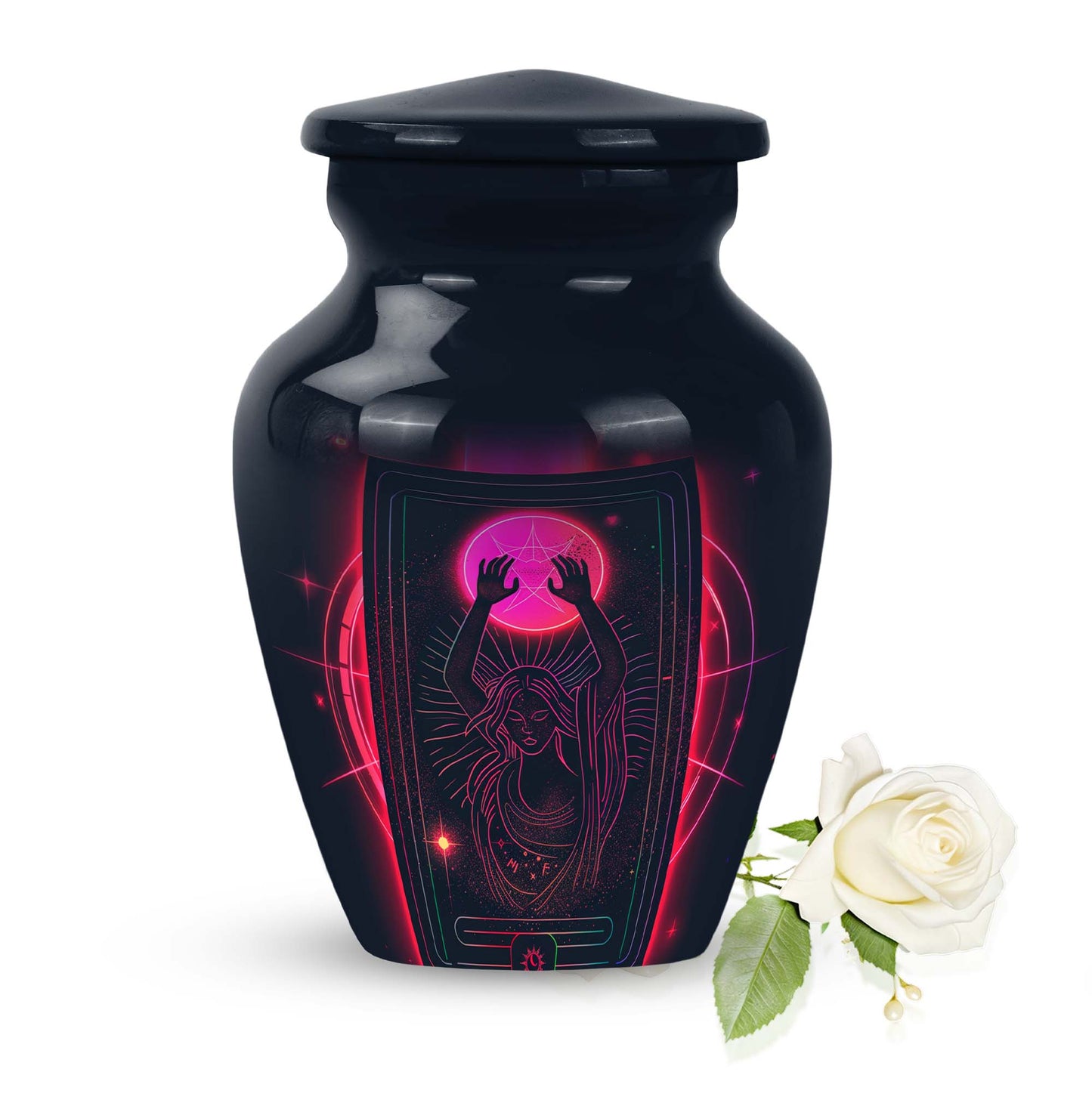 Classic 10-inch Tarot Urn made of aluminium for adult 