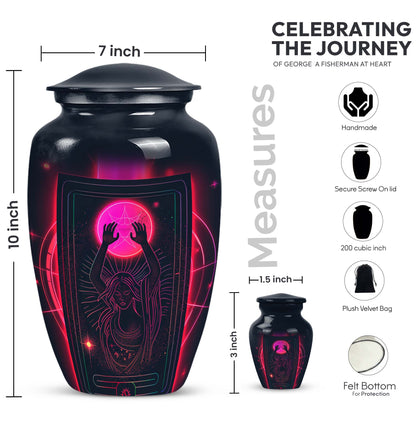 Classic 10-inch Tarot Urn made of aluminium for adult 