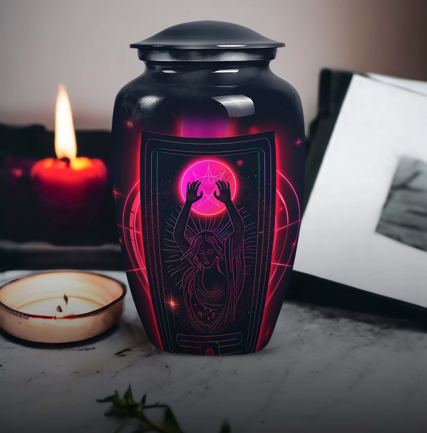 Classic 10-inch Tarot Urn made of aluminium for adult 