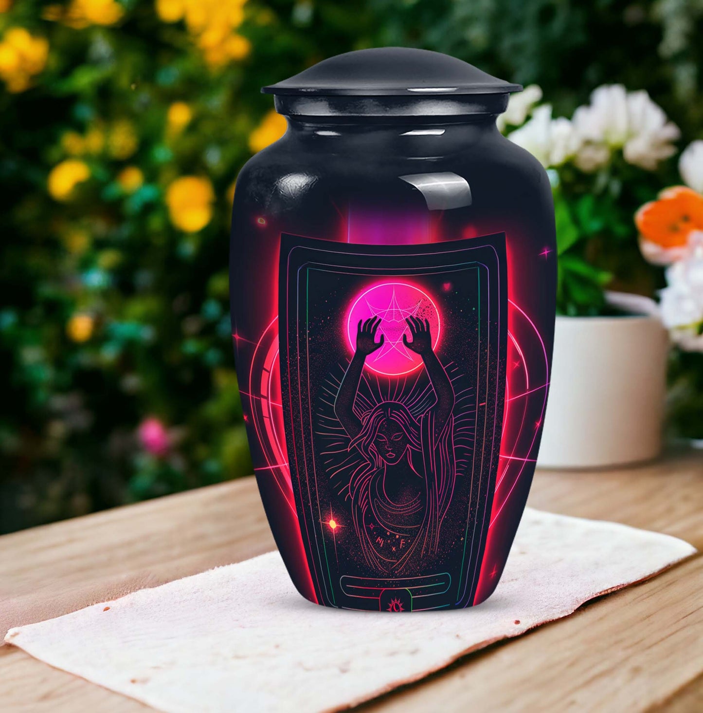 Classic 10-inch Tarot Urn made of aluminium for adult 