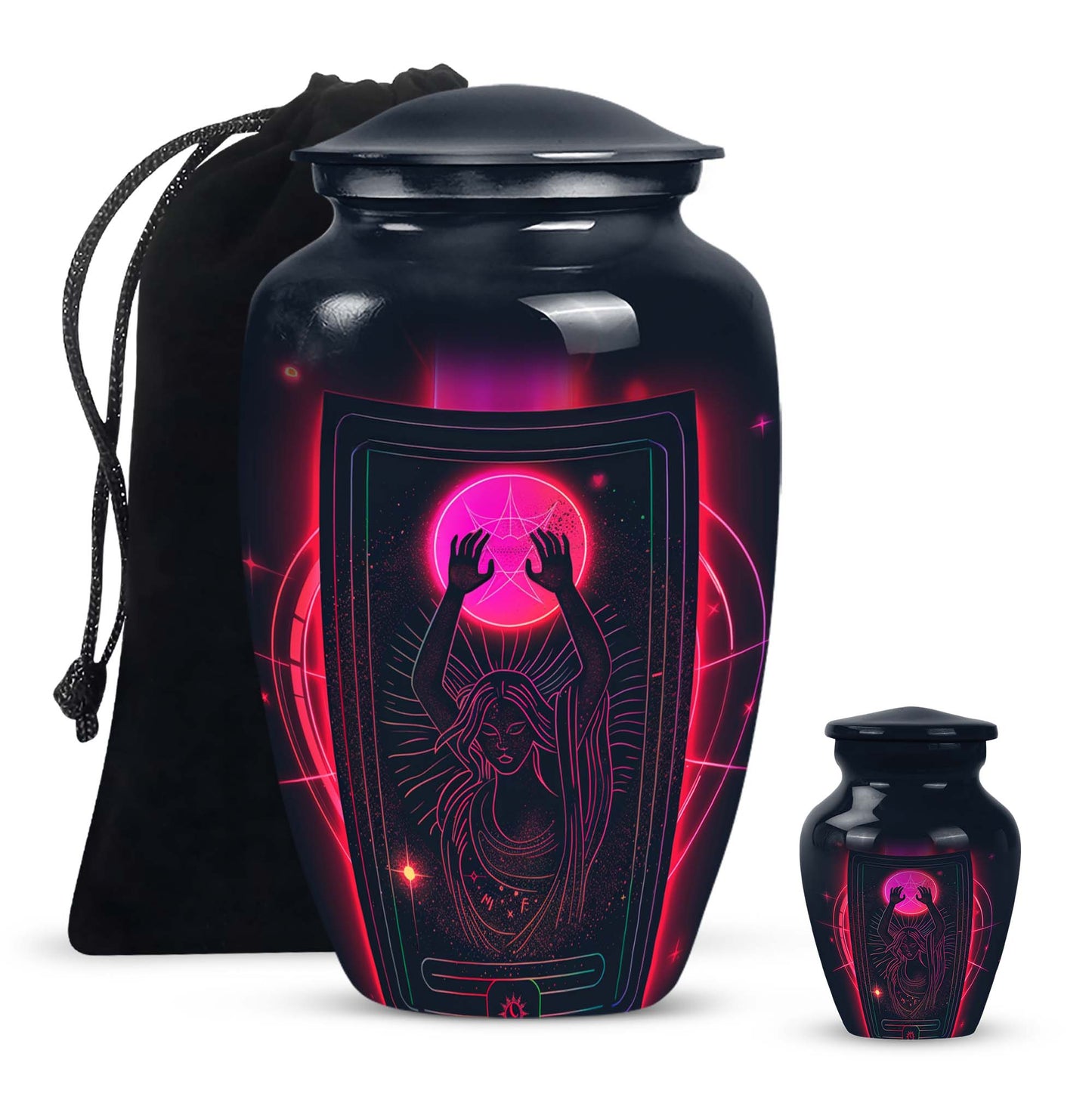 Classic 10-inch Tarot Urn made of aluminium for adult 